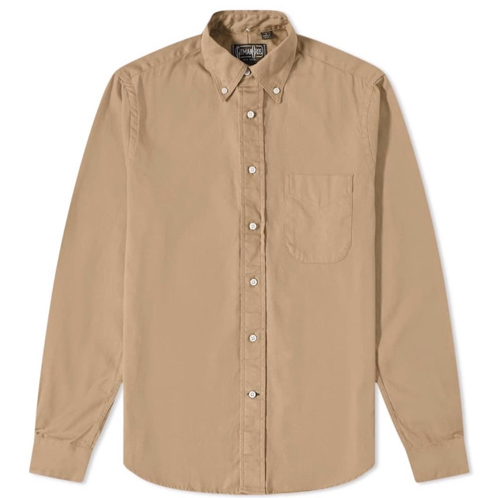 Gitman Vintage Oxford Shirt - Tan/Brown/Camel - Size M